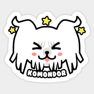 KAWAII Komondor Dog Face Sticker